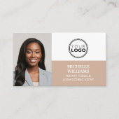 Carte De Visite Agent de signature de notaire Code QR Logo Photo B (Devant)