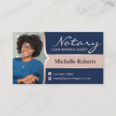 Carte De Visite Agent de signature de notaire Marine & Rose Gold P (Devant)