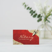 Carte De Visite Agent de signature de notaire mobile Agate rouge e (Debout devant)