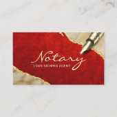 Carte De Visite Agent de signature de notaire mobile Agate rouge e (Devant)