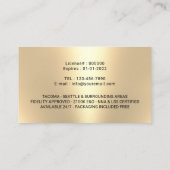 Carte De Visite Agent de signature de notaire mobile Black & Gold  (Dos)
