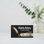 Carte De Visite Agent de signature de notaire mobile Gold Plume st (Debout devant)