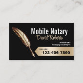 Carte De Visite Agent de signature de notaire mobile Gold Plume st (Devant)