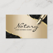 Carte De Visite Agent de signature de notaire mobile Luxury Black  (Devant)