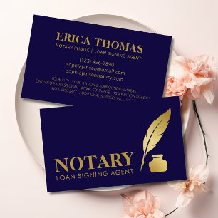 Carte De Visite Agent de signature de notaire mobile Luxury Marine