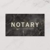 Carte De Visite Agent de signature de notaire mobile Marbre noir (Devant)