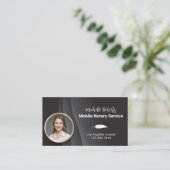 Carte De Visite Agent de signature de notaire mobile Photo moderne (Debout devant)