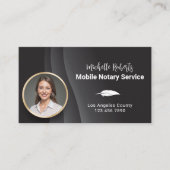 Carte De Visite Agent de signature de notaire mobile Photo moderne (Devant)