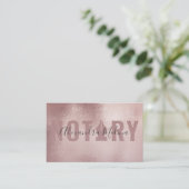 Carte De Visite Agent de signature de notaire mobile Rose Gold (Debout devant)
