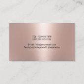 Carte De Visite Agent de signature de notaire mobile Rose Gold Pho (Dos)