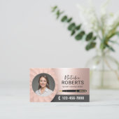 Carte De Visite Agent de signature de notaire mobile Rose Gold Pho (Debout devant)