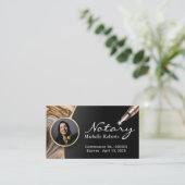 Carte De Visite Agent de signature de notaire Modern Photo Profess (Debout devant)