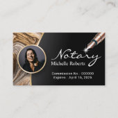 Carte De Visite Agent de signature de notaire Modern Photo Profess (Devant)