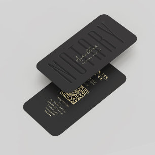 Carte De Visite Agent de signature de notaire moderne Monogramme d