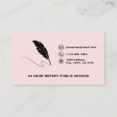 Carte De Visite Agent de signature de notaire moderne QR Code phot (Dos)