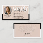 Carte De Visite Agent de signature de notaire photo moderne (Devant / Derrière)