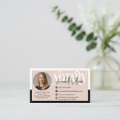 Carte De Visite Agent de signature de notaire photo moderne (Debout devant)