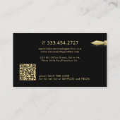 Carte De Visite Agent de signature de notaire photo moderne (Dos)