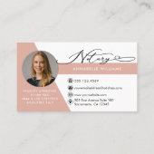 Carte De Visite Agent de signature de notaire photo moderne (Dos)