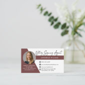 Carte De Visite Agent de signature de notaire photo moderne (Debout devant)