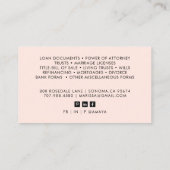 Carte De Visite Agent de signature de notaire photo moderne (Dos)