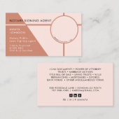 Carte De Visite Agent de signature de notaire photo moderne (Devant / Derrière)