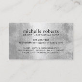 Carte De Visite Agent de signature de notaire Photo moderne noir e (Dos)