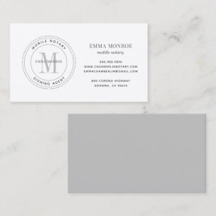 Carte De Visite Agent de signature de notaire simple et portable