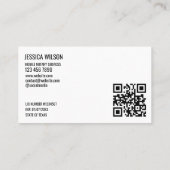 Carte De Visite Agent de signature de prêt avec code QR moderne et (Dos)