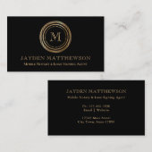 Carte De Visite Agent de signature de prêt de notaire moderne prof (Devant / Derrière)