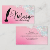 Carte De Visite Agent de signature de prêt de Parties scintillant  (Devant / Derrière)