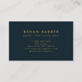 Carte De Visite Agent de signature de prêt de script de code bleu  (Dos)