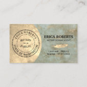 Carte De Visite Agent de signature de prêt de timbre notaire Bronz (Devant)