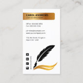 Carte De Visite Agent de signature de prêt d'or blanc moderne Nota (Dos)