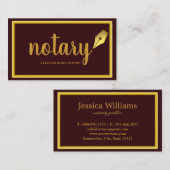 Carte De Visite Agent de signature de prêt d'or Brown (Devant / Derrière)