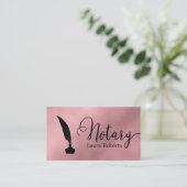 Carte De Visite Agent de signature de prêt d'or Rose moderne (Debout devant)