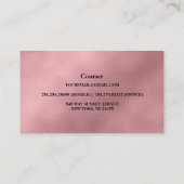 Carte De Visite Agent de signature de prêt d'or Rose moderne (Dos)