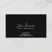 Carte De Visite Agent de signature de prêt Noir & Blanc minimalist (Dos)