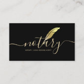 Carte De Visite Agent de signature de prêt Noir Or Élégant (Devant)