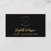 Carte De Visite Agent de signature de prêt noir photo QR prime (Devant)