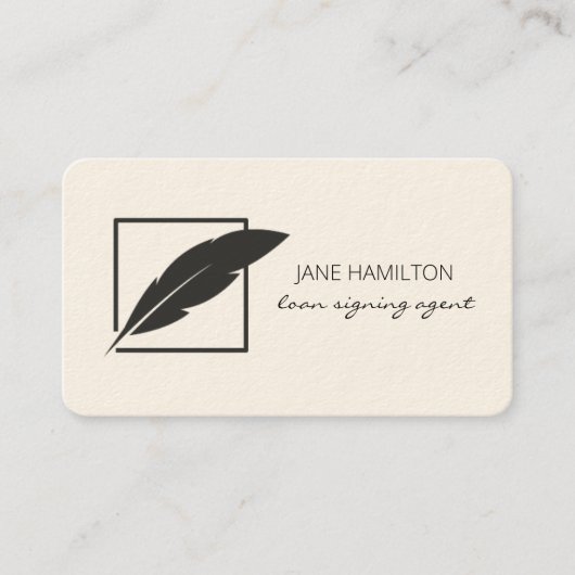 Carte De Visite Agent de signature de prêt notaire (Devant)