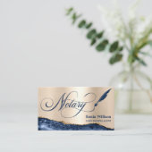 Carte De Visite Agent de signature de prêt notaire Agate bleu mari (Debout devant)