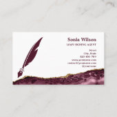 Carte De Visite Agent de signature de prêt notaire Agate de Bourgo (Dos)