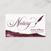 Carte De Visite Agent de signature de prêt notaire Agate de Bourgo (Devant)