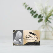 Carte De Visite Agent de signature de prêt notaire Agate d'or mode (Debout devant)