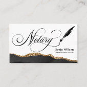 Carte De Visite Agent de signature de prêt notaire Agate d'or noir (Devant)