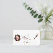 Carte De Visite Agent de signature de prêt notaire Agate d'or Rose (Debout devant)