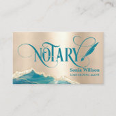 Carte De Visite Agent de signature de prêt notaire Agate Turquoise (Devant)