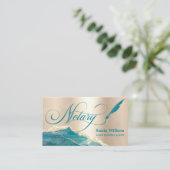 Carte De Visite Agent de signature de prêt notaire Agate Turquoise (Debout devant)