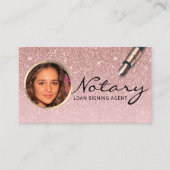 Carte De Visite Agent de signature de prêt notaire Blush Rose Gold (Devant)
